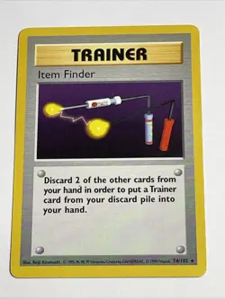 1999 Pokemon Trainer Item Finder Shadowless 74/102 Vintage Era - Image 2
