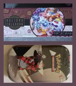 POKeMON: SCARLET & VIOLET Mini Tin & 2025 Holiday Calender Box Set~New/Sealed - Image 1