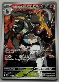 Pokemon Destined Rivals Team Rocket’s Houndoom Stage 1 Illustration Rare 191/182 - Image 1