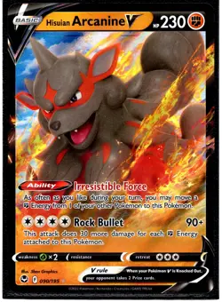 Hisuian Arcanine V 90/195 Full Art - Silver Tempest - SWSH12 - NM - Pokemon TCG - Image 1