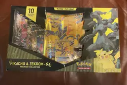 Pokemon TCG Pikachu & Zekrom-GX Tag Team Premium Collection Box (DAMAGED BOX) 820650809910 - Image 1