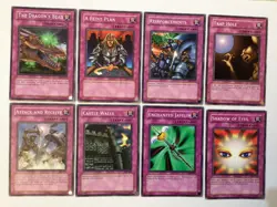 8 Yu Gi Oh 1996 Dragon’s Bead Feint Plan Trap Hole Reinforcements Castle Walls - Image 1