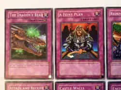 8 Yu Gi Oh 1996 Dragon’s Bead Feint Plan Trap Hole Reinforcements Castle Walls - Image 2
