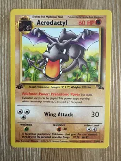 Aerodactyl - 16/62 - Pokemon Fossil 1st Edition Rare Card WOTC LP - Image 1