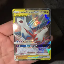 Pokemon Cards: Team Up Rare Holo: Latias & Latios GX 113/181 - Image 1