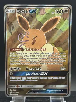 Pokemon TCG Eevee GX SM233 Full Art Promo Black Star Ultra Rare Holo Card - Image 1