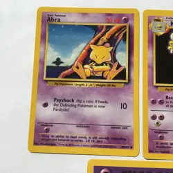 Vintage Pokemon Card Base Set 1999 Abra Kadabra Evolution Lot - Image 2