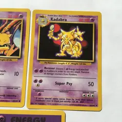 Vintage Pokemon Card Base Set 1999 Abra Kadabra Evolution Lot - Image 3