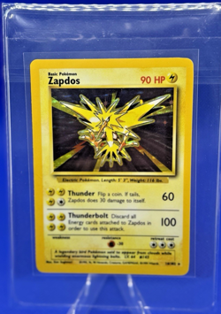 Pokemon TCG Zapdos Base Set Holo Unlimited Rare Card 16/102 - Image 1