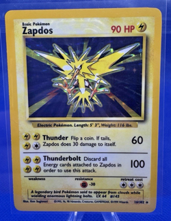 Pokemon TCG Zapdos Base Set Holo Unlimited Rare Card 16/102 - Image 3