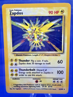 Pokemon TCG Zapdos Base Set Holo Unlimited Rare Card 16/102 - Image 4