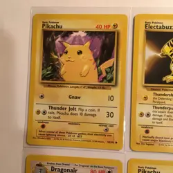 Vintage 1999 Pokemon Card Lot Base Set Jungle Pikachu Rare NM+ - Image 2
