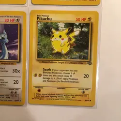 Vintage 1999 Pokemon Card Lot Base Set Jungle Pikachu Rare NM+ - Image 4