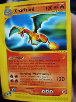 Charizard 40/165 EX/PL -Vintage Rare Pokemon Card- Non Holo Expedition (h) - Image 3