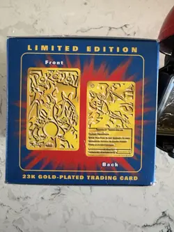 1999 Burger King Pokemon Charizard 23k Gold Plated Card And Pokeball - Image 3