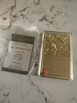 1999 Burger King Pokemon Charizard 23k Gold Plated Card And Pokeball - Image 5
