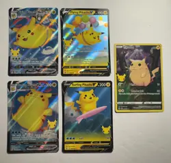 Pokemon Celebrations 25th Anniversary 5 Holo Pikachu Card Lot - Image 1