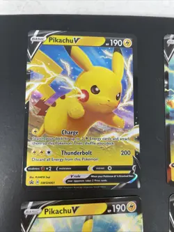 Pikachu V Promo Full Art Pokemon Trading Card Lot Holo SWSH - Image 2