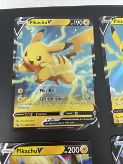 Pikachu V Promo Full Art Pokemon Trading Card Lot Holo SWSH - Image 4
