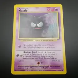 Gastly 50/102 - VINTAGE WOTC POKEMON CARD - BASE SET - UNLIMITED - NM - Image 1