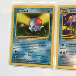 Tentacruel 44/62 & Tentacool 56/62 Vintage Pokemon Card Kagemaru Himeno Lot - Image 3