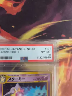 Pokemon Card Starmie Neo Revelation Rare Holo Awakening Legends Japanese PSA 8 - Image 4