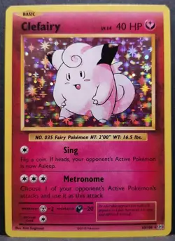 Clefairy 63/108 XY Evolutions Holo Pokemon Pokemon Card English Near Mint - Image 1