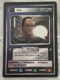 Star Trek CCG 1E Deep Space Nine TORAN RARE Card NEVER PLAYED - Image 1