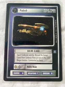 Star Trek CCG 1E DS9 PRAKESH Rare Card NEVER PLAYED - Image 1