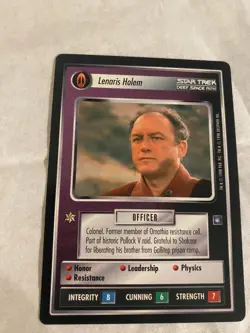 Star Trek CCG 1E DS9 LENARIS HOLEM Rare Card NEVER PLAYED - Image 1