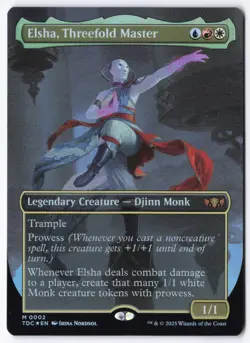 Elsha, Threefold Master (Borderless) M Commander: Tarkir: Dragonstorm 2 NM - Image 1