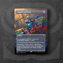 Gauntlet of Power •Borderless Alt Art• Mythic Artifact • Dominaria Remastered - Image 1