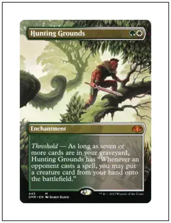 1x Hunting Grounds, Borderless Art, Magic the Gathering MTG NM - Image 1
