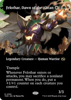 1 x Felothar, Dawn of the Abzan - Borderless - Tarkir: Dragonstorm - NM-Mint - M - Image 1