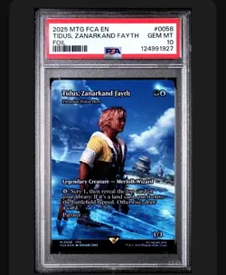 2025 MTG FINAL FANTASY: THROUGH THE AGES FOIL TIDUS, ZANARKAND FAYTH PSA 10 - Image 1