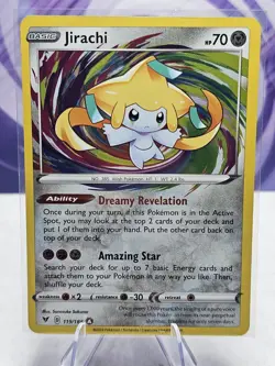 Pokemon Jirachi 119/185 Sword & Shield: Vivid Voltage Amazing Rare Near Mint/MT - Image 1
