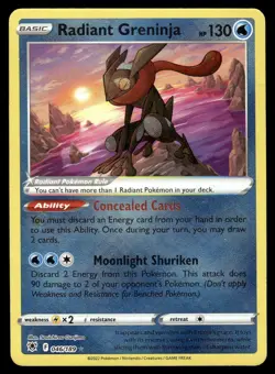 Pokemon TCG Astral Radiance #046/189 Radiant Greninja DMG - Image 1
