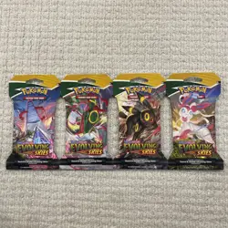 Pokemon Evolving Skies Sleeved Booster Pack Complete Full Art Set - Image 1