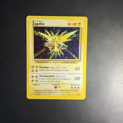 Pokemon TCG Zapdos Base Set 16/102 Holo Vintage Pokemon TCG 1999 - Image 1
