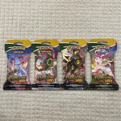 Pokemon Evolving Skies Sleeved Booster Pack Complete Full Art Set - Image 1