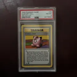 1999 Pokemon Game First 1st Edition Clefairy Doll Trainer Non Holo #70 PSA8 - Image 1