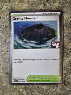 Play! Pokemon Prize Pack 7 Surging Sparks Cosmo Holo 177/191 Gravity Mountain - Image 1