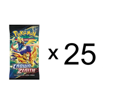25x POKEMON TCG Crown Zenith Factory Sealed BOOSTER PACKS Lot of 25 Brand New - Image 1