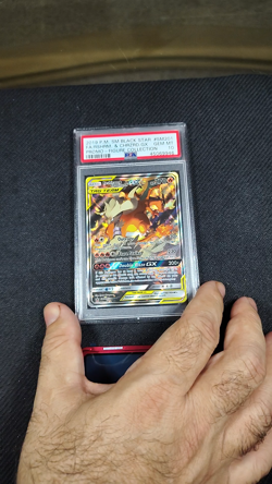 ✨ PSA 10 Pokemon SM201 Reshiram & Charizard GX (LOW PSA POP) and NEW Hard Case - Image 2