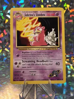 2000 Pokemon Sabrina’s Slowbro Gym Heroes 60/132 Non Holo Uncommon - LP - Image 1