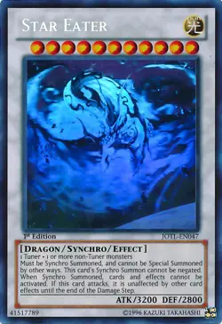 Yugioh! Star Eater - JOTL-EN047 - Ghost Rare - 1st Edition Near Mint, English - Image 1