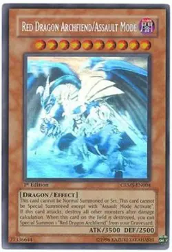 Yugioh! LP Red Dragon Archfiend/Assault Mode - CRMS-EN004 - Ghost Rare - Unlimit - Image 1