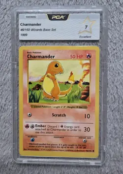 PCA 7 Charmander 46/102 Common - Base Set Unlimited Pokemon Card Game 1999 - Image 1