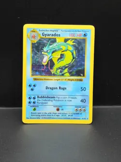 Pokemon Gyarados Holo Shadowless Rare TCG Base Set Card 6/102 - Image 3