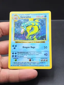 Pokemon Gyarados Holo Shadowless Rare TCG Base Set Card 6/102 - Image 4